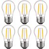 Luxrite A15 LED Edison Light Bulbs 4W (40W Equivalent) 400LM 2700K Warm White Dimmable E26 Base 6-Pack LR21623-6PK